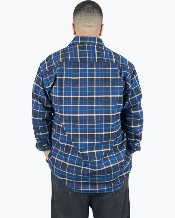 بلوز آستین بلند پشمی چهارخونه مردانه KOREA