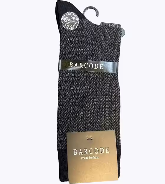 جوراب ساقدار مردانه طرح ژاکارد BARCODE