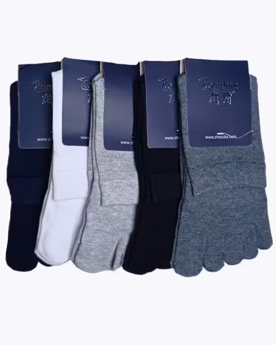 جوراب نیم ساق مردانه طرح انگشتی ZHSOCKS رنگ بندی