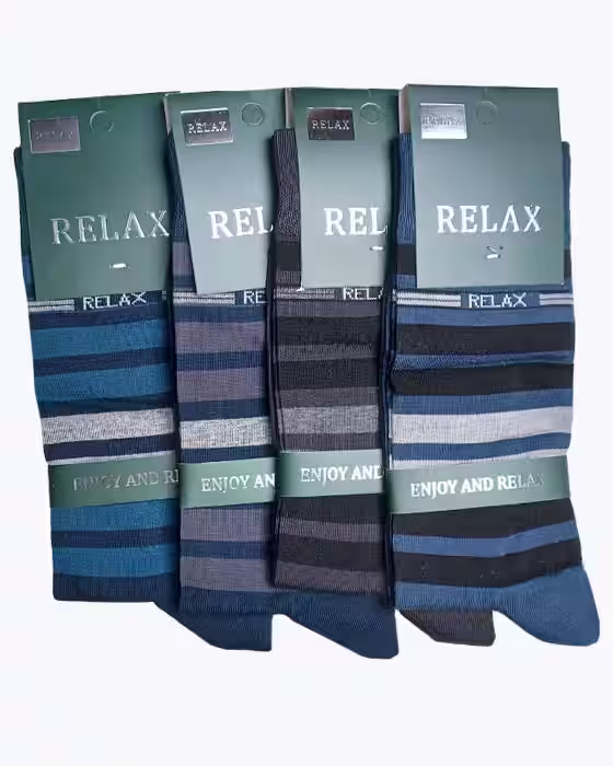 جوراب کلاسیک مردانه طرح راه راه RELAX رنگ بندی