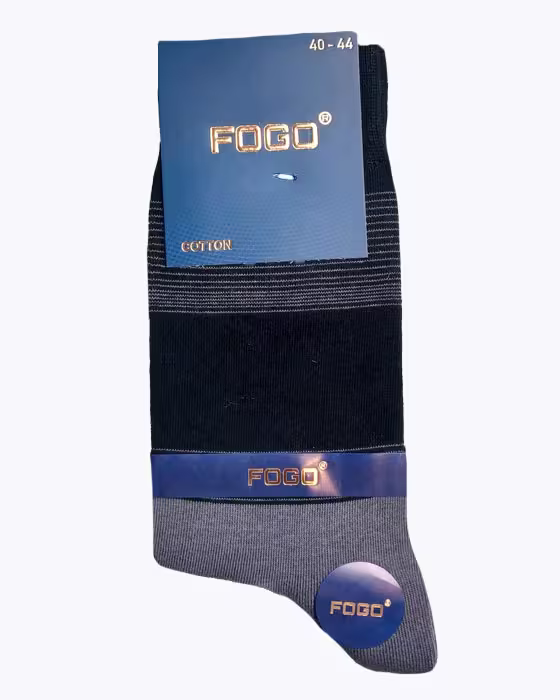 جوراب کلاسیک مردانه طرح دورنگ FOGO