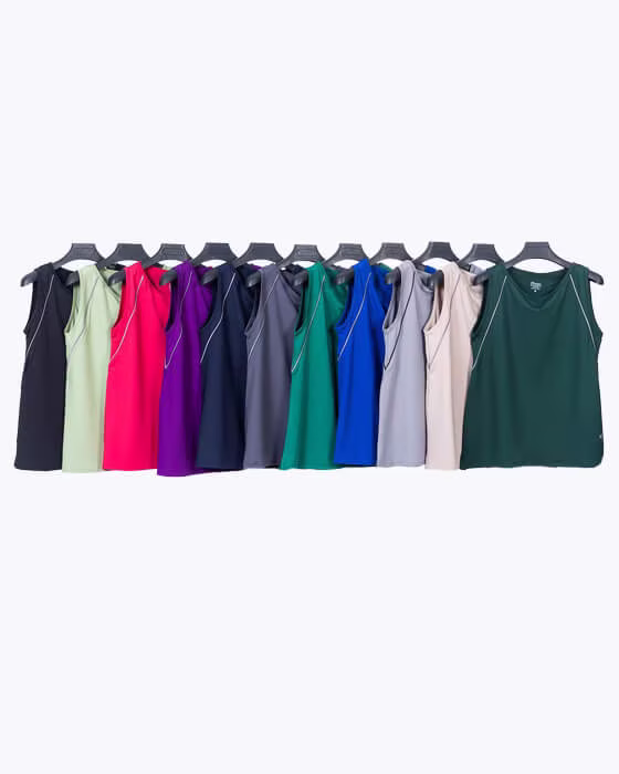 تاپ زنانه حلقه‌ای بغل چاکدار ورزشی Kiddy