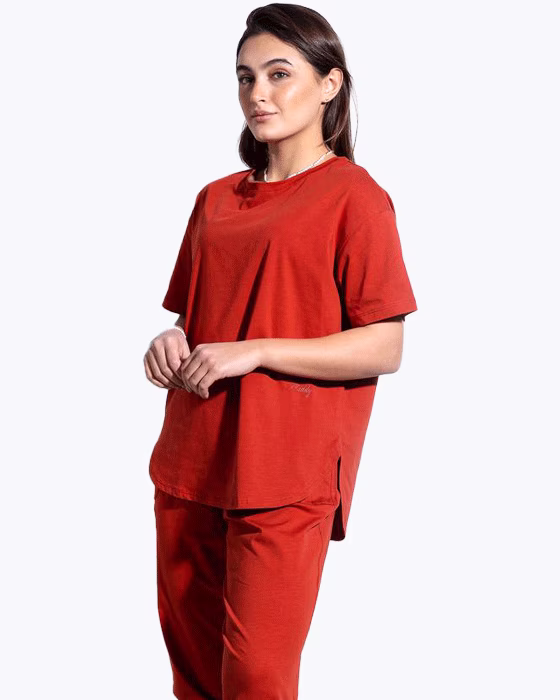 تیشرت نخ پنبه دمپا هلال زنانه KIDDY