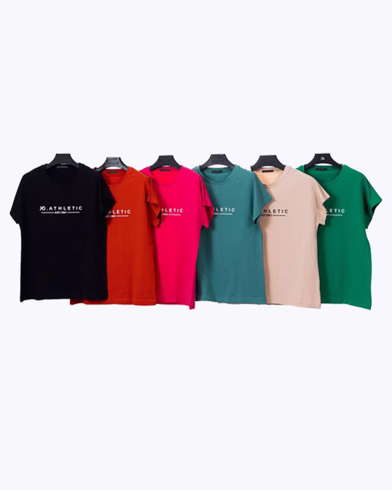 تیشرت زنانه نخ پنبه طرح ATHLETIC KIDDY