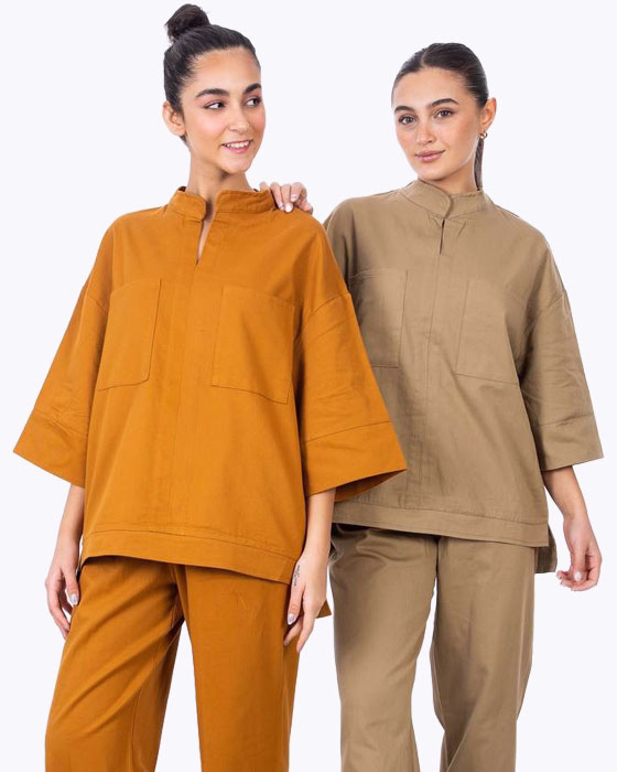 شومیز کتان زنانه KIDDY