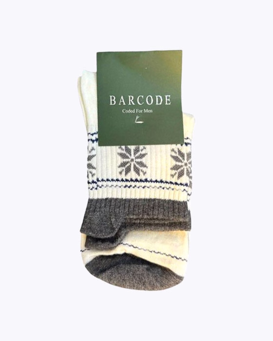 جوراب نیم ساق سه پاشنه طرحدار زنانه BARCODE