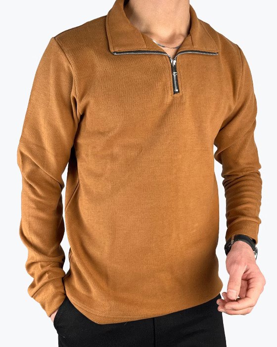 بلوز آستین بلند سلانیک نیم زیپ مردانه جوراب نوین