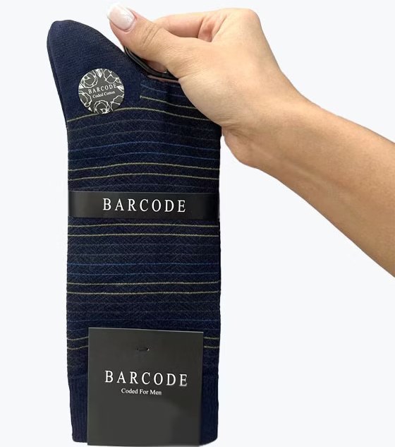 جوراب نخی راه راه مردانه BARCODE