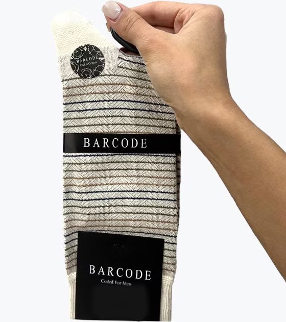 جوراب نخی راه راه مردانه BARCODE