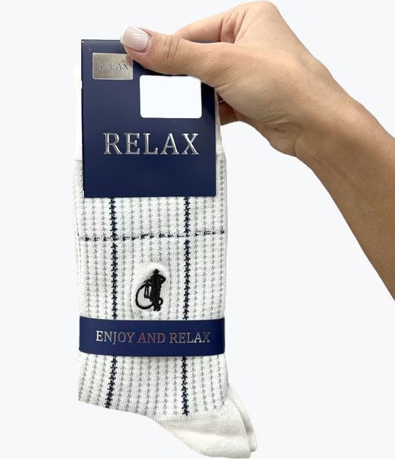 جوراب طرح اسب نخی مردانه RELAX