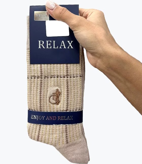جوراب طرح اسب نخی مردانه RELAX
