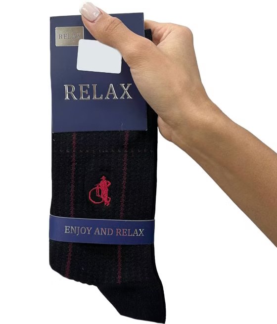 جوراب طرح اسب نخی مردانه RELAX