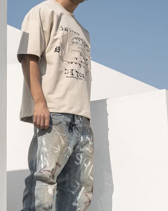 تیشرت نخ پنبه مردانه طرح HELL STAR