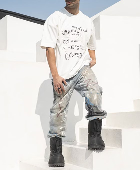 تیشرت نخ پنبه مردانه طرح HELL STAR