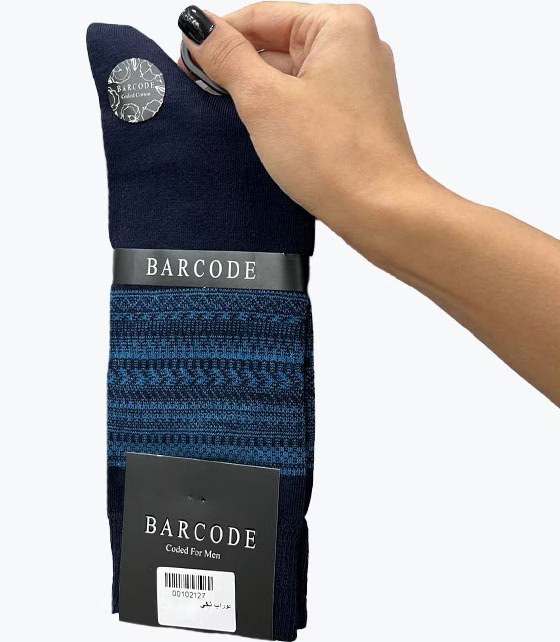 جوراب کلاسیک طرحدار مردانه BARCODE