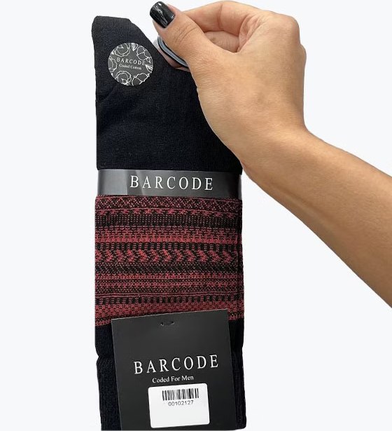 جوراب کلاسیک طرحدار مردانه BARCODE