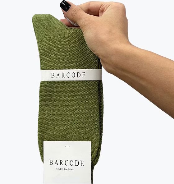 جوراب کلاسیک نخی عدسی مردانه BARCODE