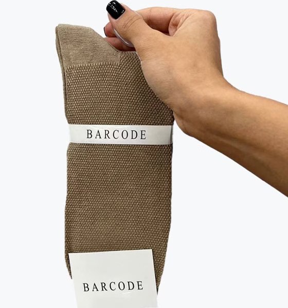 جوراب کلاسیک نخی عدسی مردانه BARCODE