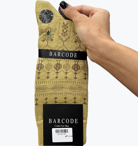 جوراب کلاسیک مردانه طرح هنری BARCODE