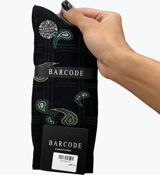 جوراب کلاسیک نخی طرح باد BARCODE