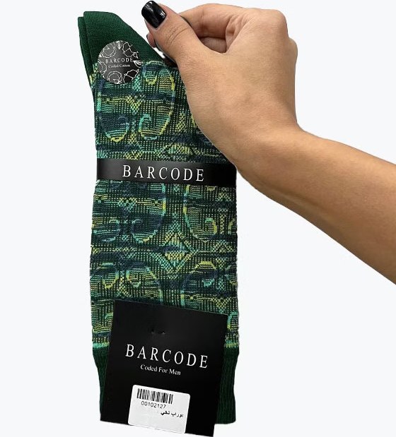 جوراب کلاسیک مردانه طرح برجسته BARCODE