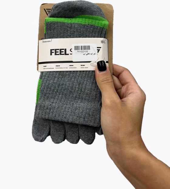 جوراب انگشتی مردانه طرحدار دو رنگ جوراب نوین