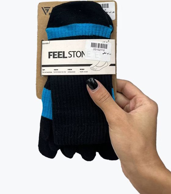 جوراب انگشتی مردانه طرحدار دو رنگ جوراب نوین