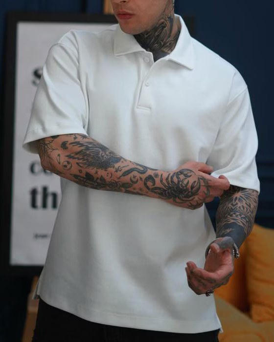 پلوشرت یقه دکمه ای پنبه ای مردانه LIMITLESS