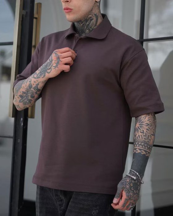 پلوشرت یقه دکمه ای پنبه ای مردانه LIMITLESS