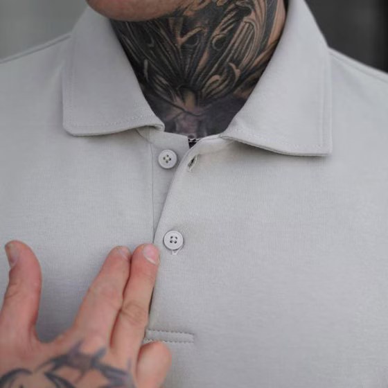 پلوشرت یقه دکمه ای پنبه ای مردانه LIMITLESS