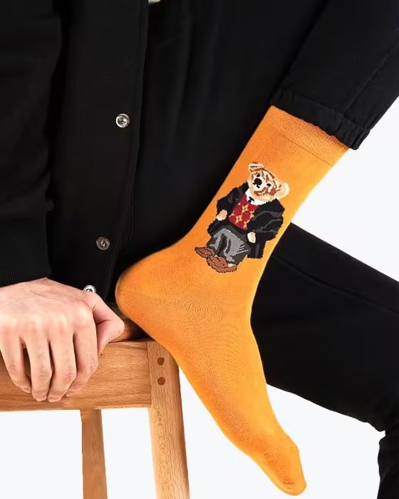 جوراب طرحدار پنبه ای مردانه ROPAPA