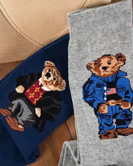 جوراب طرحدار پنبه ای مردانه ROPAPA